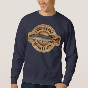 JCombs Leech Lake Minnesota Northern Pike Fishing Sweatshirt