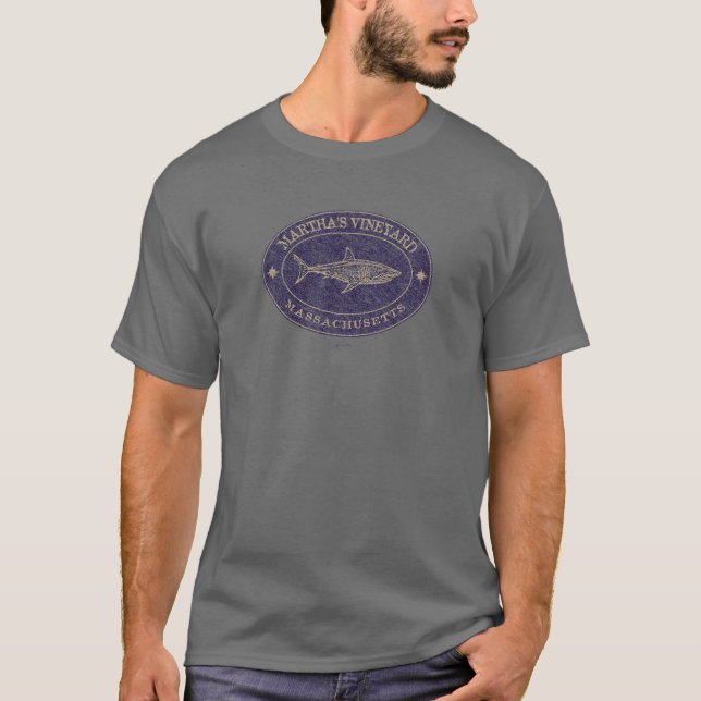 Jcombs: Martha's Vineyard Great White Shark T-Shirt (Front)