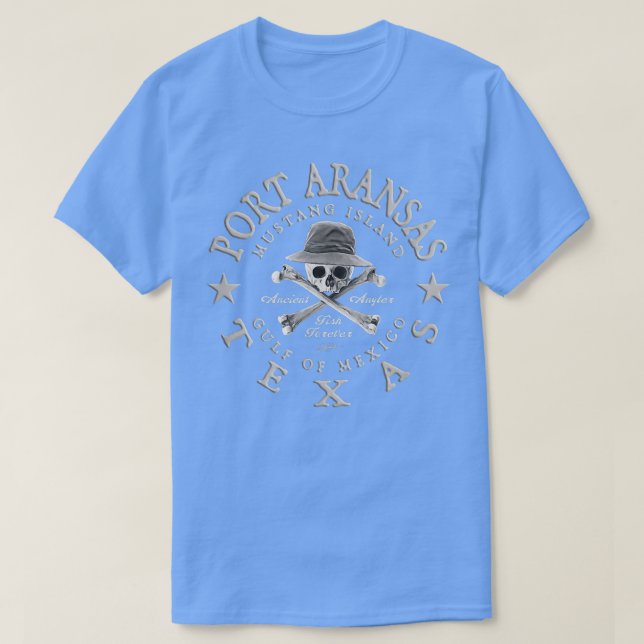 JCombs Port Aransas, Teas, Ancient Angler, Fishing T-Shirt (Design Front)