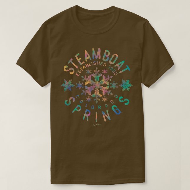 JCombs Steamboat Springs, Colorado, Snow 373 T-Shirt (Design Front)