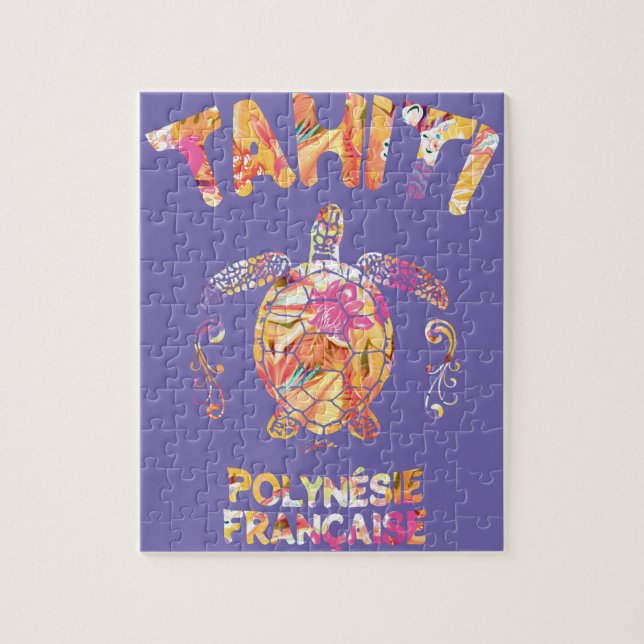 jcombs tahiti, french polynesia, sea turtle sweat jigsaw puzzle (Vertical)