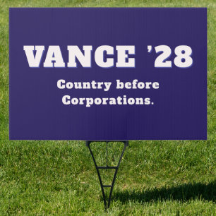 JD Vance 2028 Conservative Custom Message Sign