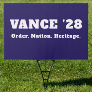 JD Vance 2028 Conservative Custom Message Sign