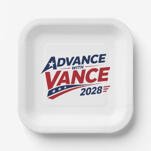 JD Vance For 2028 Presidential Election Paper Plates