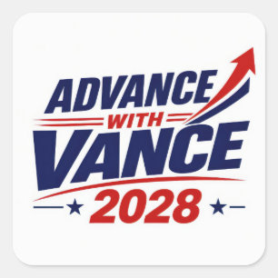 JD Vance For 2028 Presidential Election  Square Sticker