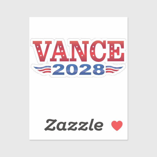 JD Vance President 2028 (bs) Sticker (Sheet)