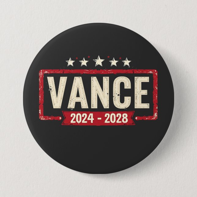 Jd Vance Trump Election 2028 President Vote  Button (Front)