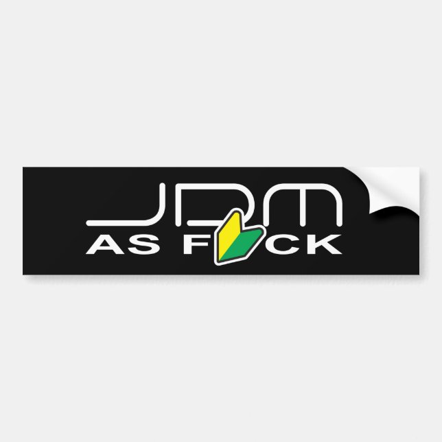 JDM as FCK "New Driver" Bumper Sticker (Front)