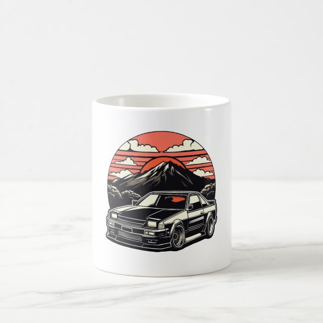JDM car Japanese Retro Car Racing Drifting Legend  Coffee Mug (Center)