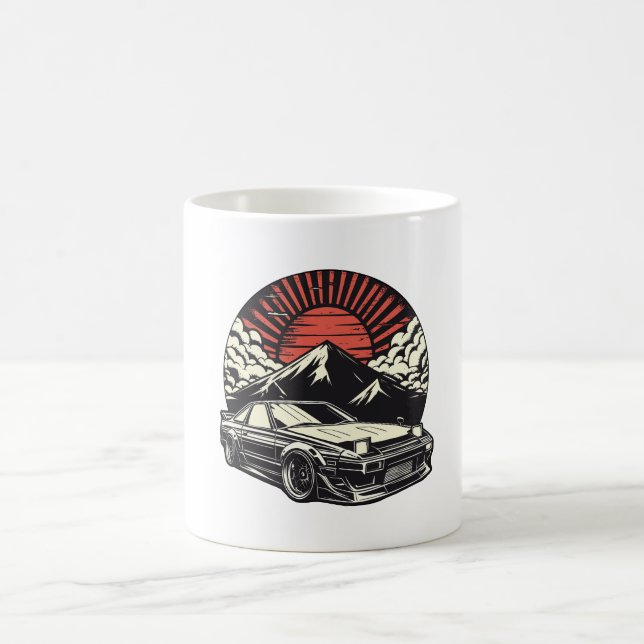 JDM car Japanese Retro Car Racing Drifting Legend  Coffee Mug (Center)