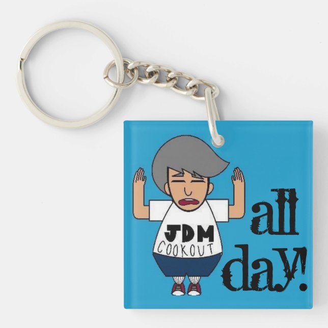 JDM Cookout: "Why So USDM?" Key Chain (Front)