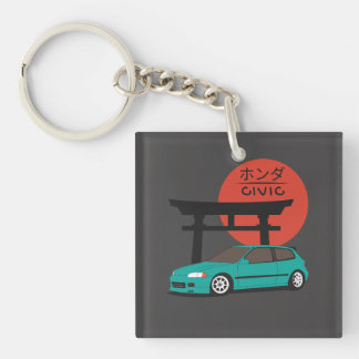 JDM Hatch Legend Torii Sunset Street Culture Keychain