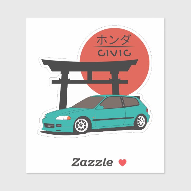 JDM Hatch Legend Torii Sunset Street Culture Sticker (Sheet)