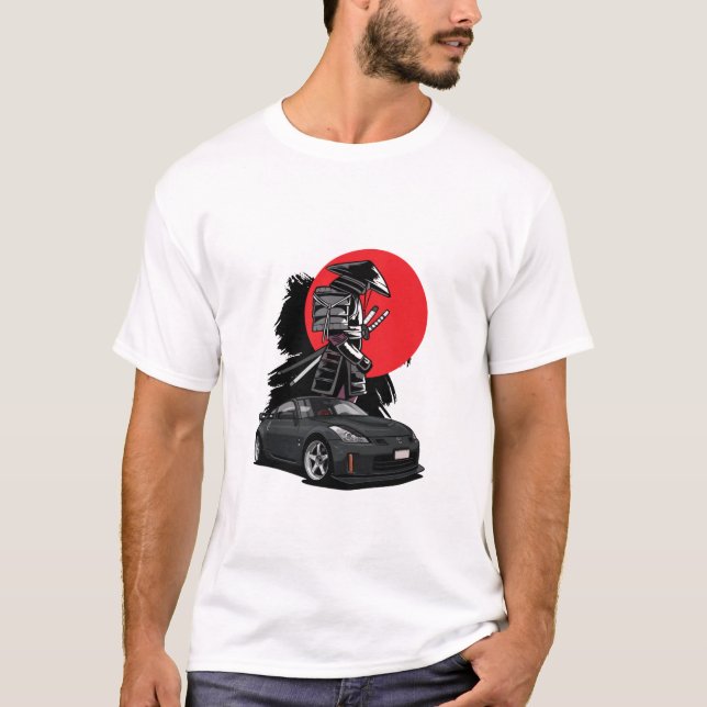JDM Samurai Japanese Drift Car 350z T-Shirt (Front)