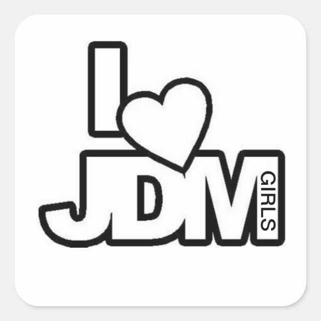 jdm square sticker (Front)