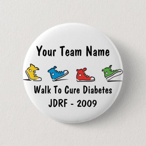 JDRF Walk team button 2009