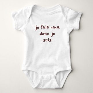 je fais caca donc je suis baby bodysuit