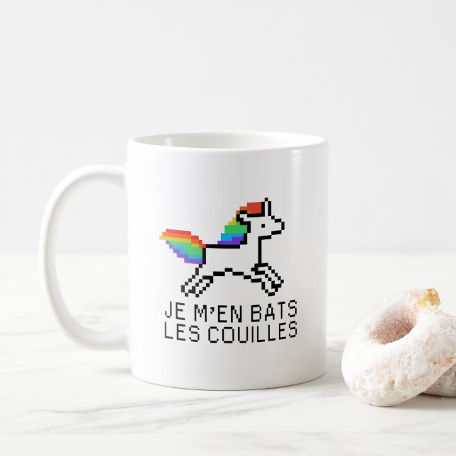 Je m'en bats les couilles coffee mug (With Donut)