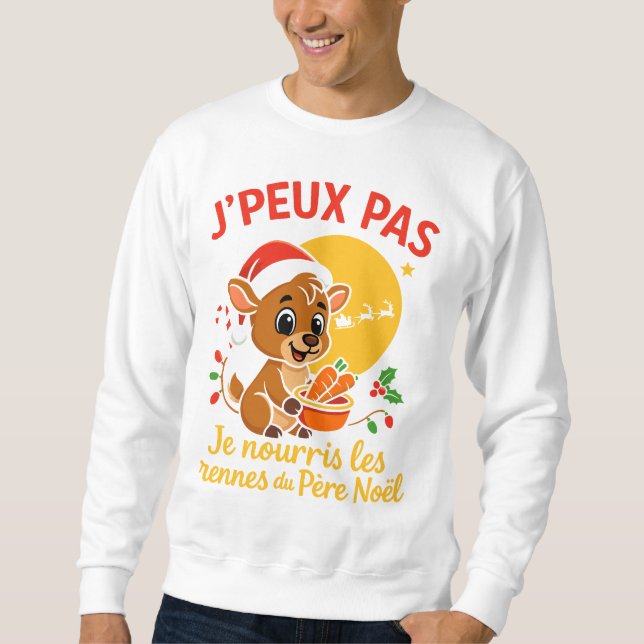 Je Nourris Les Rennes du Père Noël Sweatshirt (Front)