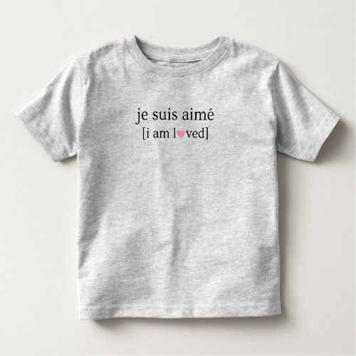 Je Suis Aim  Toddler Fine Jersey T_Shirt _ Grey