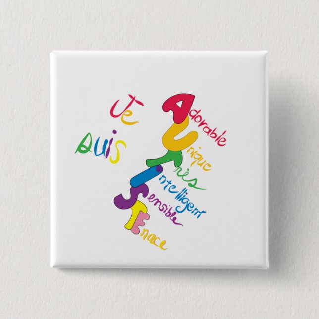 Je Suis Autiste Button (Front)