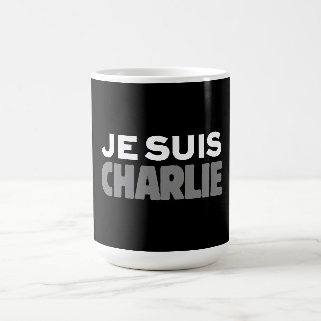 Je Suis Charlie - I am Charlie Black Coffee Mug (Center)