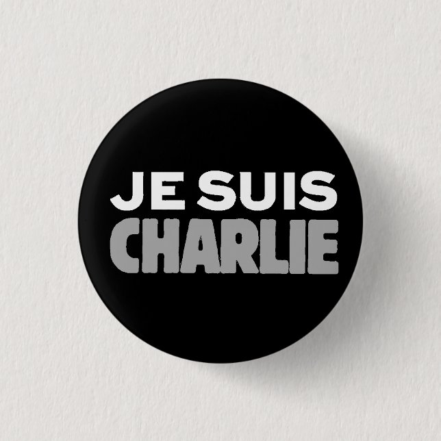 Je Suis Charlie-I am Charlie-Universal Slogan Button (Front)