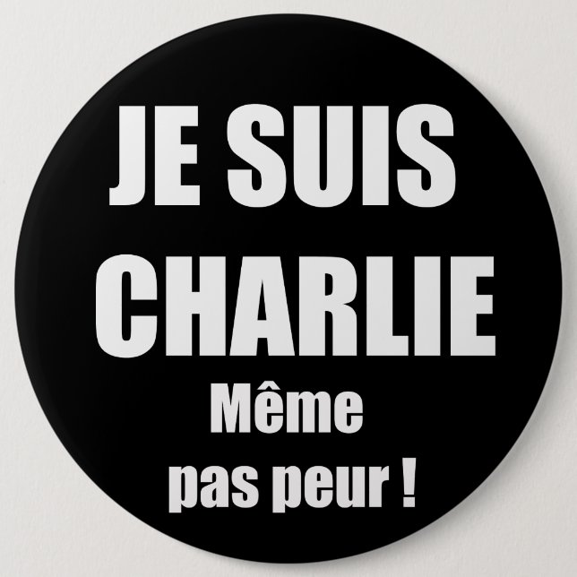 je suis charlie pinback button (Front)