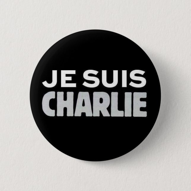 Je Suis Charlie Pinback Button (Front)