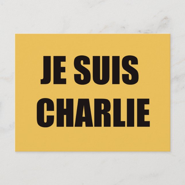 JE SUIS CHARLIE POSTCARD (Front)