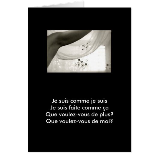 Je Suis Comme Je Suis Cards (Front)