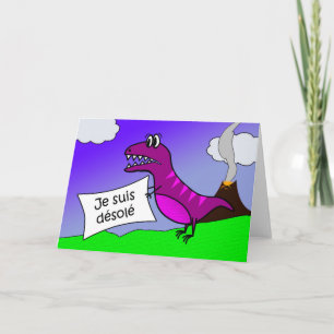 Je suis désolé, I'm Sorry Apology Card in French