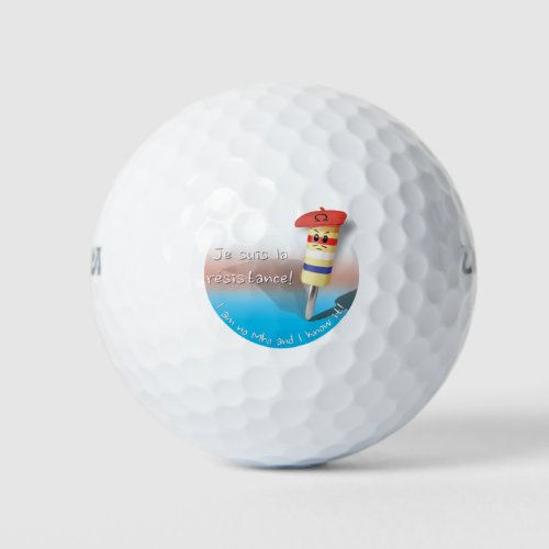 Je Suis La Resistance Golf Balls