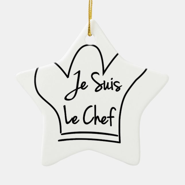 Je Suis Le Chef Ceramic Ornament (Front)