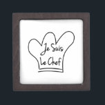 Je Suis Le Chef Gift Box<br><div class="desc">Chef's hat, toque blanche, cartoon style with French text.</div>