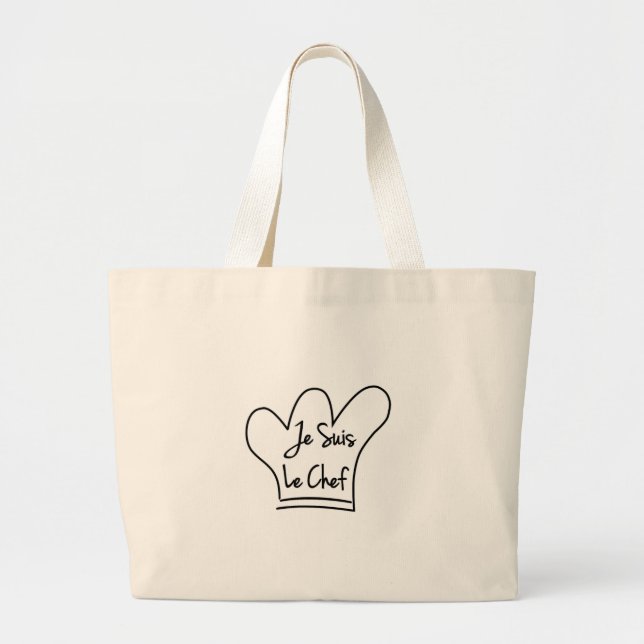 Je Suis Le Chef Large Tote Bag (Front)