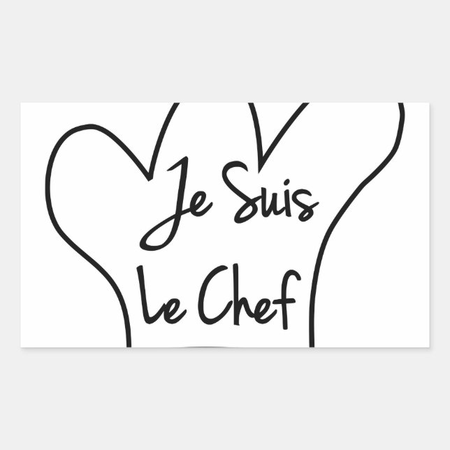Je Suis Le Chef Rectangular Sticker (Front)