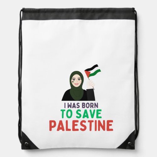 je suis n pour sauver la Palestine Drawstring Bag