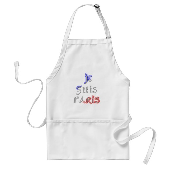 Je Suis Paris Art Print Adult Apron (Front)