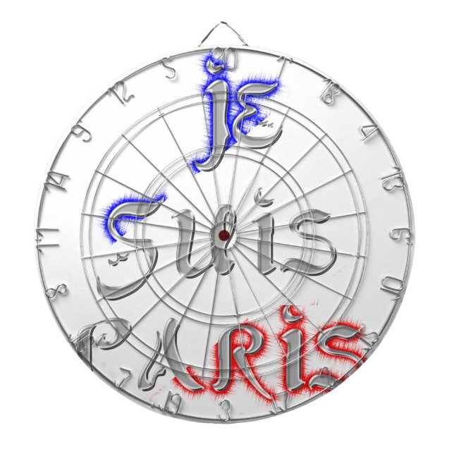 Je Suis Paris Art Print Dart Board (Front)