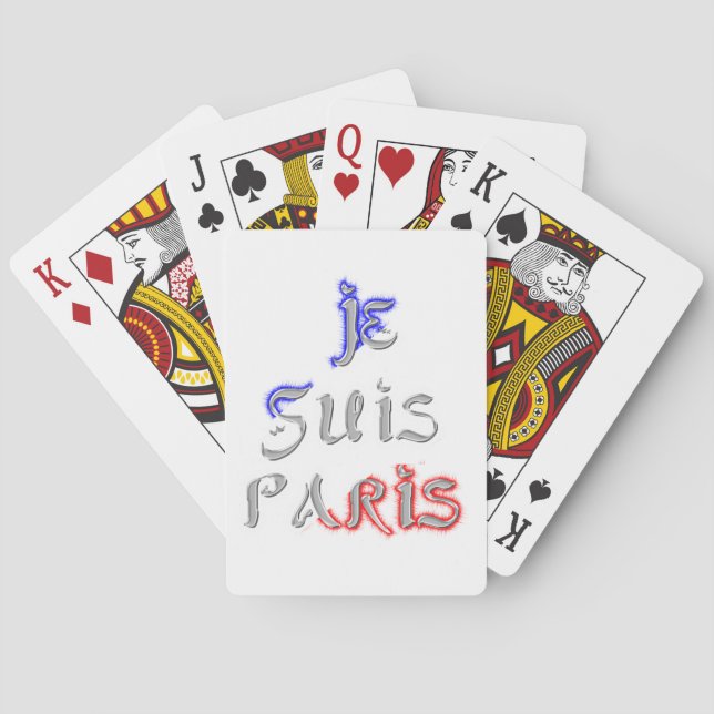 Je Suis Paris Art Print Poker Cards (Back)