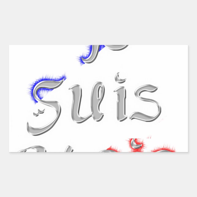 Je Suis Paris Art Print Rectangular Sticker (Front)