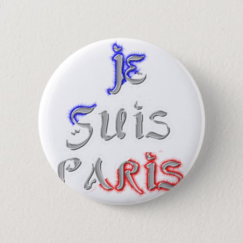 Je Suis Paris I love Paris Button