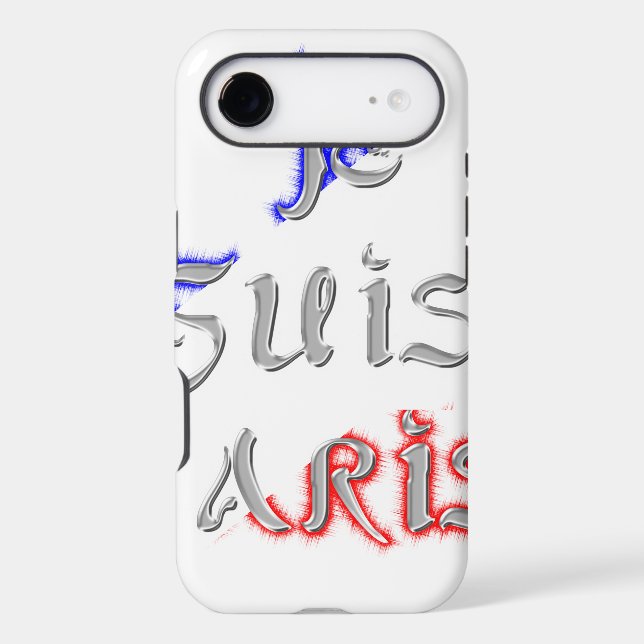 Je Suis Paris I Love Paris Text Art Print Case-Mate iPhone Case (Back)
