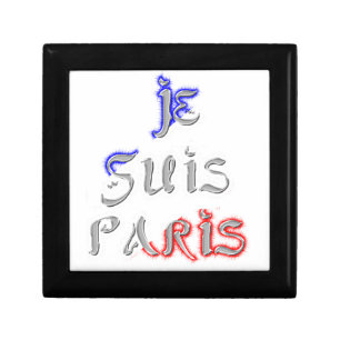Je Suis Paris I Love Paris Text Art Print Gift Box