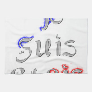 Je Suis Paris I Love Paris Text Art Print Kitchen Towel