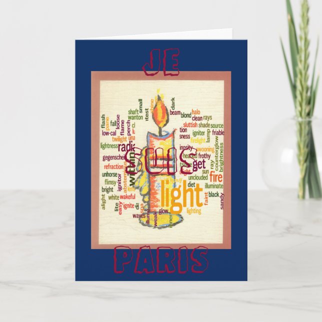 Je Suis Paris Light Lovely greeting card (Front)