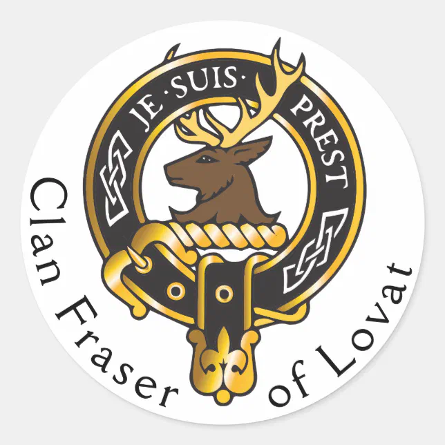 Je Suis Prest Clan Fraser Crest Classic Round Sticker Zazzle