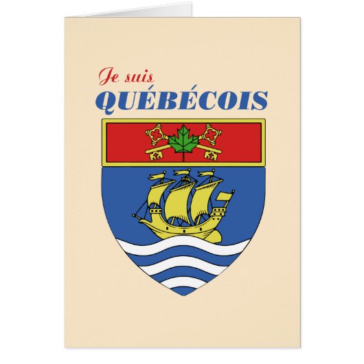 Je suis Quebecois Cards (Front)