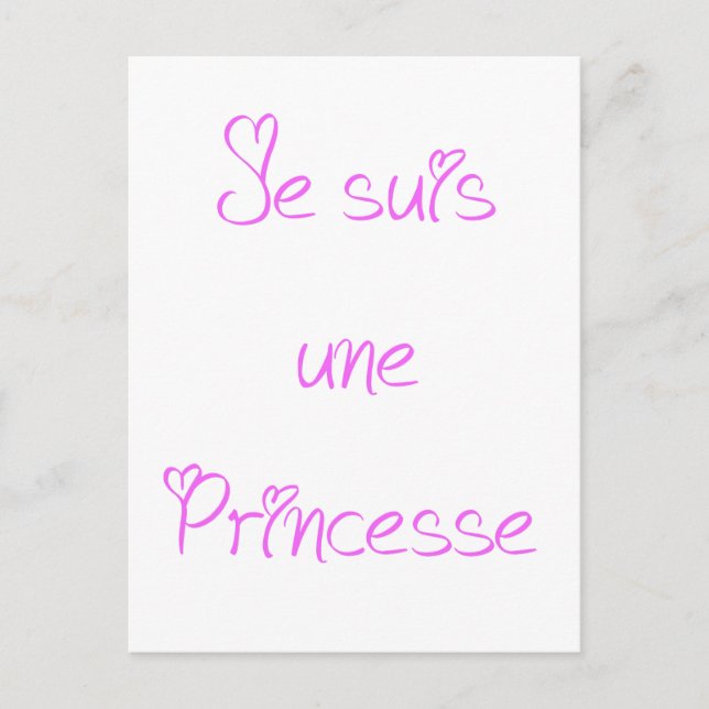 Je suis une princesse postcard (Front)